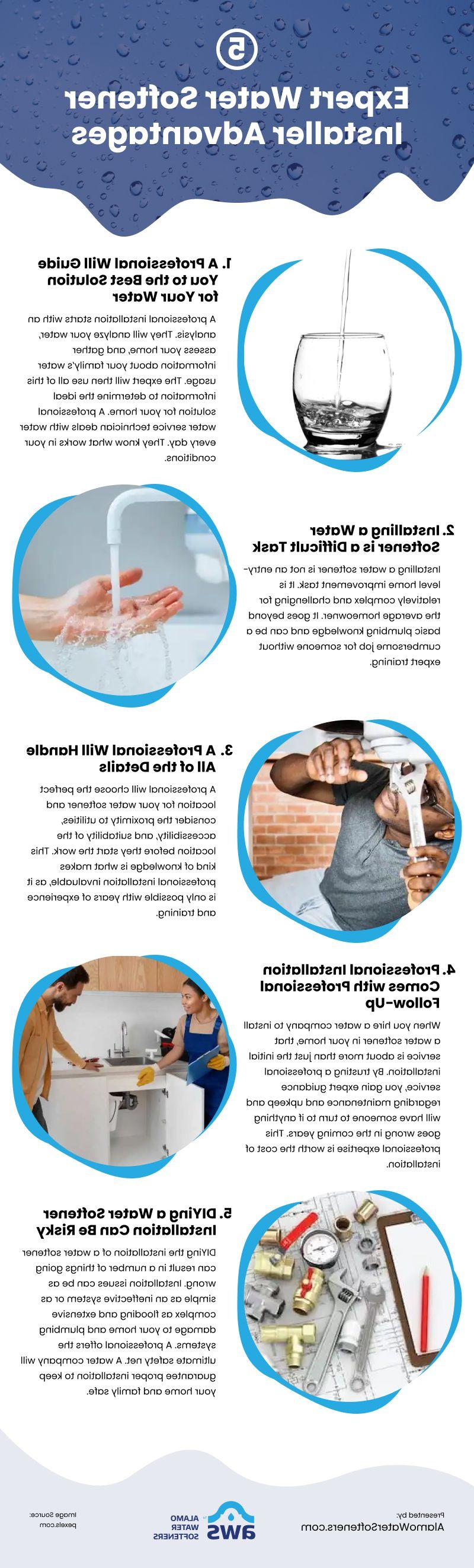 5 Expert Water Softener Installer Advantages Infographic